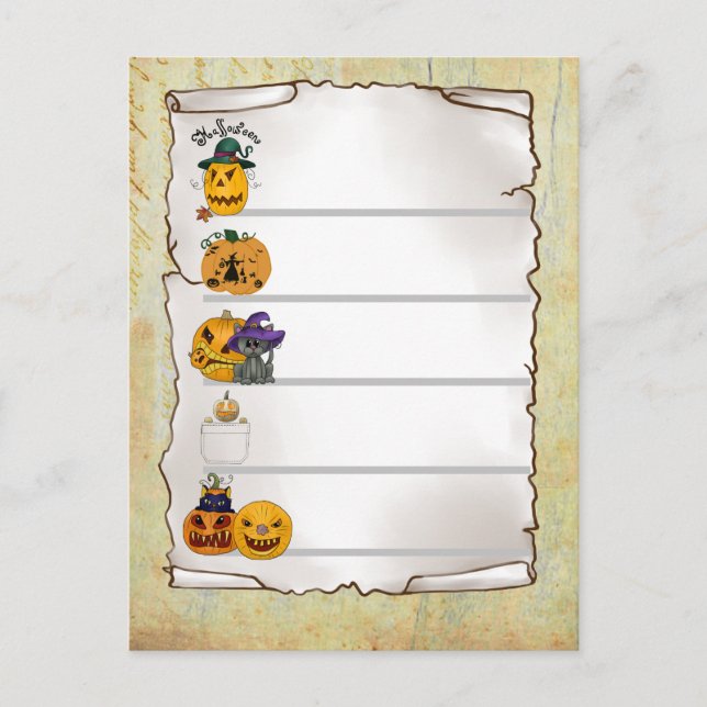 Carte Postale Halloween (Devant)