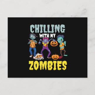 Carte Postale Halloween 2021 Chillin Avec Mes Zombies