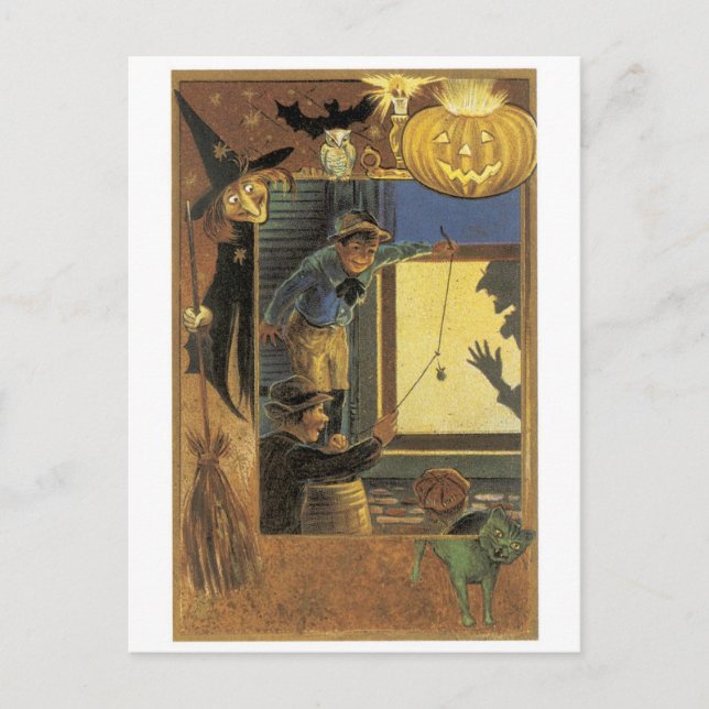 Carte Postale Halloween à l'ancienne (Devant)