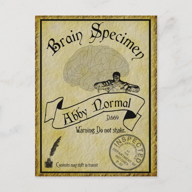 Carte postale Halloween Abby Normal (Devant)