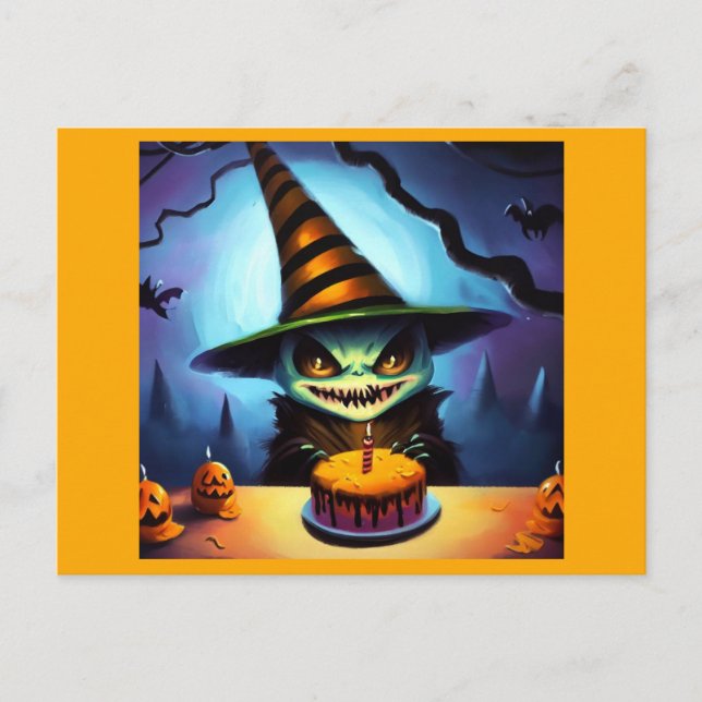 Carte Postale Halloween - Anniversaire 1 (Devant)
