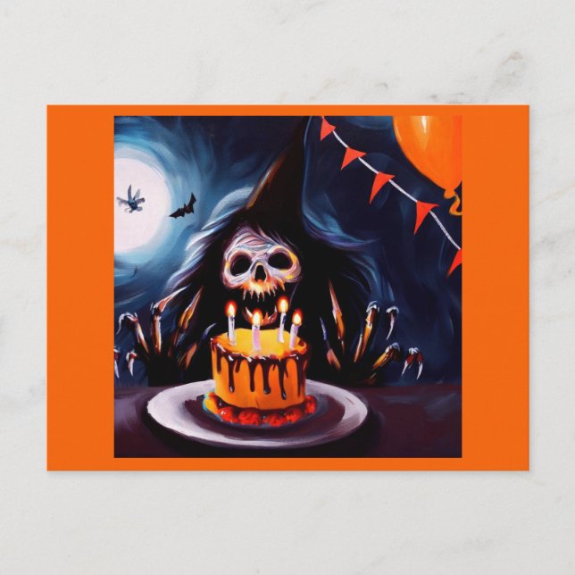 Carte Postale Halloween - Anniversaire 4 (Devant)