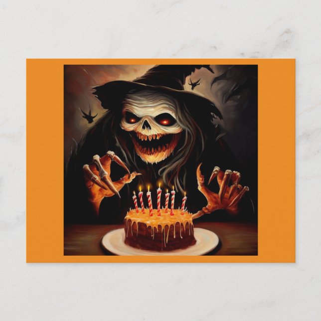 Carte Postale Halloween - Anniversaire 5 (Devant)