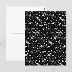 Carte Postale Halloween Bats d'animaux Chiens Chats Araignées Sk