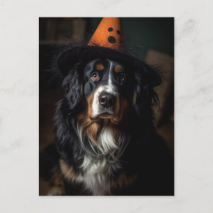 Carte Postale Halloween Bernese Mountain Dog Adorable