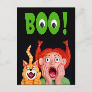 Carte Postale Halloween Boo effrayant