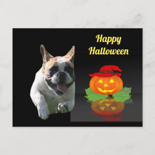 Carte Postale Halloween Bouledogue français Bulldog français