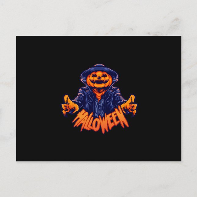 Carte Postale Halloween character jack o lantern terror (Devant)