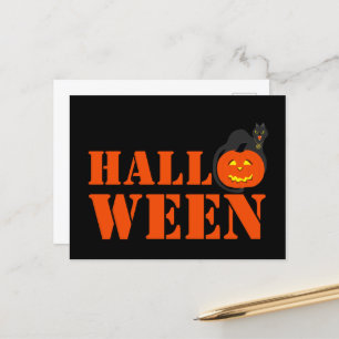 Carte Postale Halloween citrouille