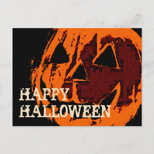 Carte Postale Halloween Citrouille - grunstyle + vos idées (Devant)