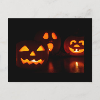 Carte Postale Halloween Citrouille Scare