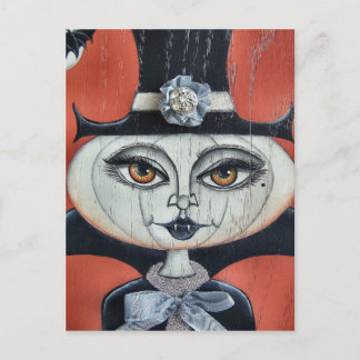 Carte postale Halloween Citrouille Vampiress