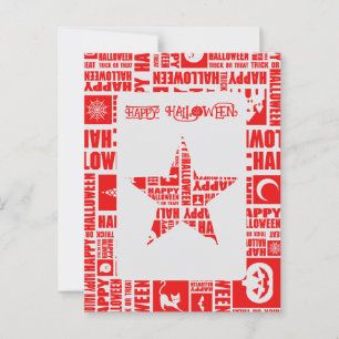 Carte Postale Halloween Cool Personnalisé Whimsical Typographie