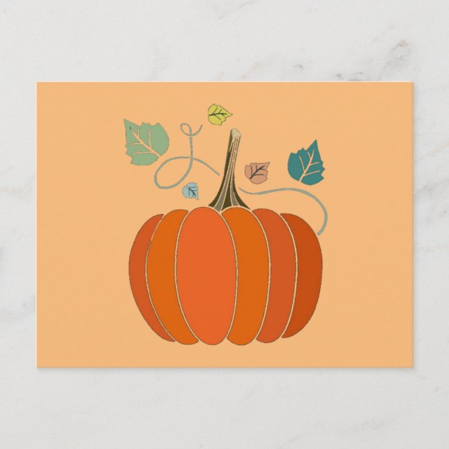 Carte Postale Halloween Creative Citrouille Vegetable Design (Devant)