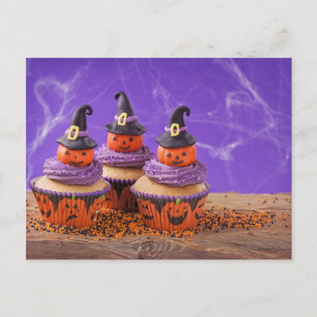 Carte Postale Halloween Cupcake (Devant)