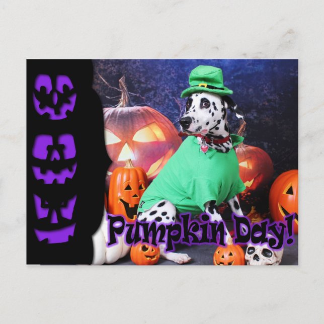 Carte Postale Halloween - Dalmatien - Dash (Devant)