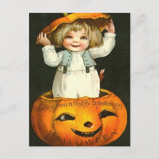 Carte Postale Halloween divertissant (Devant)
