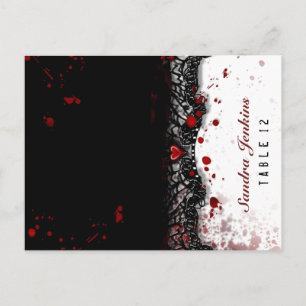 Carte Postale Halloween DOSSIER PlaceCard Splattered Names