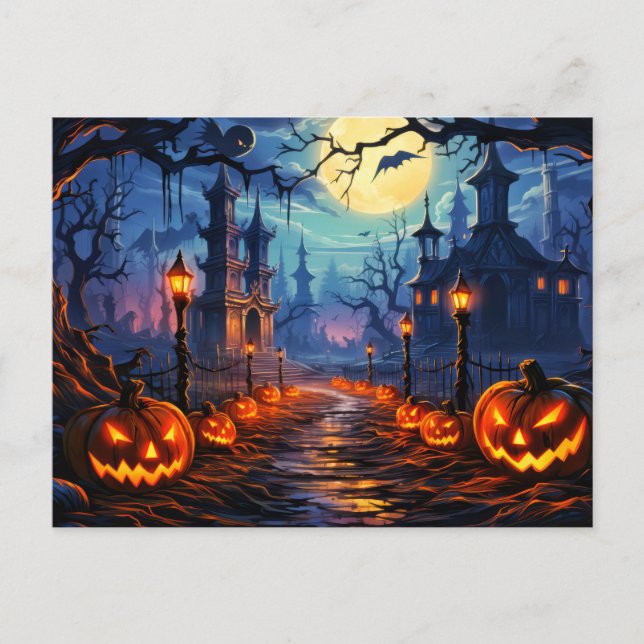 Carte Postale Halloween éffrayant (Devant)