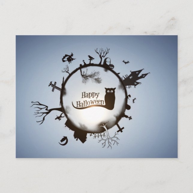 Carte Postale Halloween Éffrayant effrayant (Devant)