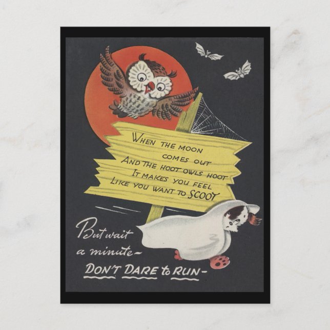 Carte Postale Halloween Éffrayant vintage 9 (Devant)