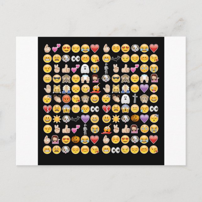 Carte Postale halloween emoji (Devant)