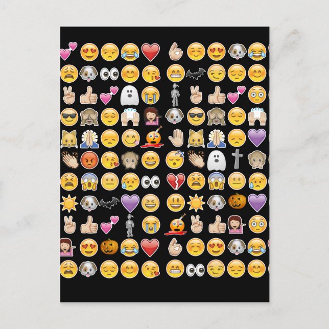 Carte Postale halloween emoji (Devant)