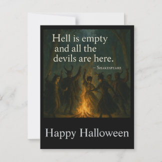 Carte postale Halloween épouvantable - L'enfer est