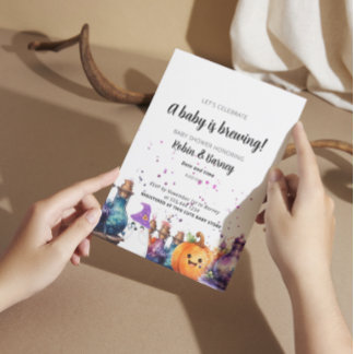 Carte postale Halloween faire-part grossesse