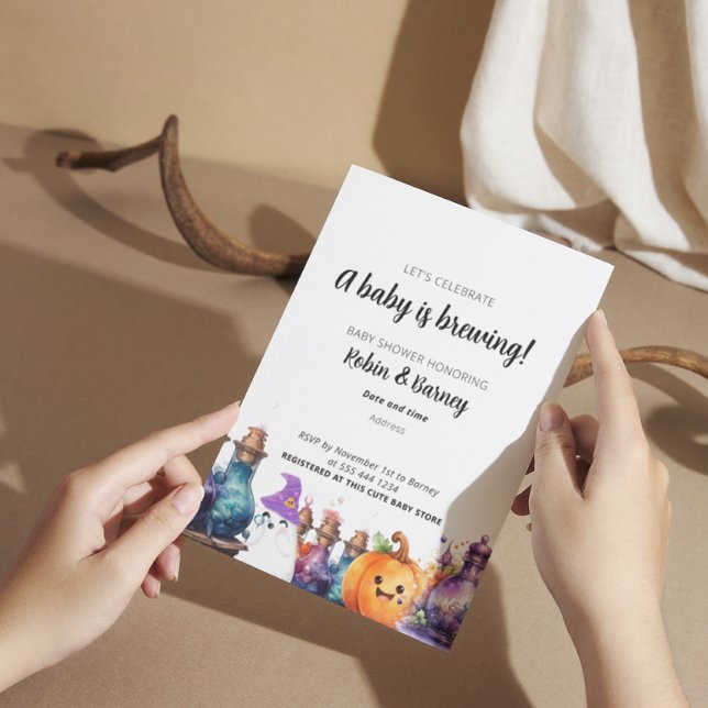 Carte postale Halloween faire-part grossesse (Créateur téléchargé)