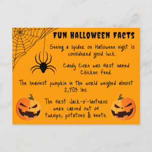 Carte Postale Halloween faits amusants