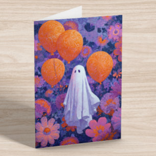 Carte Postale Halloween Fantôme Anniversaire