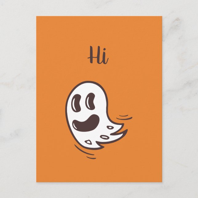Carte postale Halloween Funny Ghost (Devant)