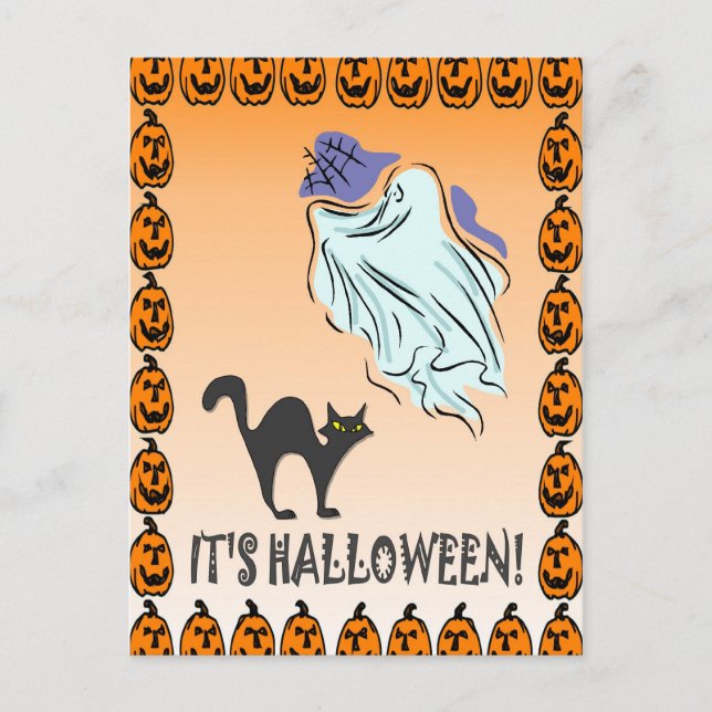 Carte Postale Halloween ghoométrique (Devant)