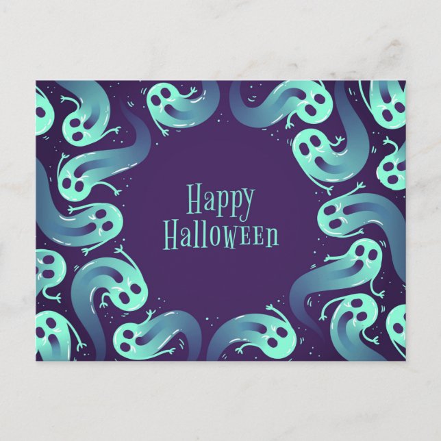 Carte Postale Halloween Ghost (Devant)