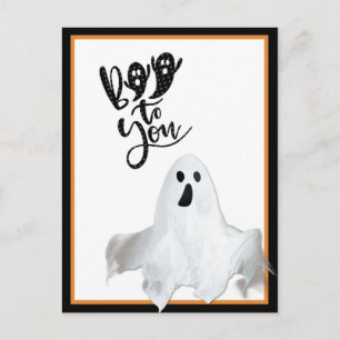 Carte Postale Halloween Ghost Boo À Vous Mignonne