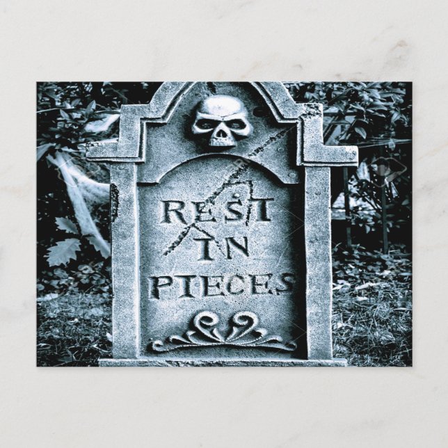 Carte Postale Halloween Gravestone Grave (Devant)