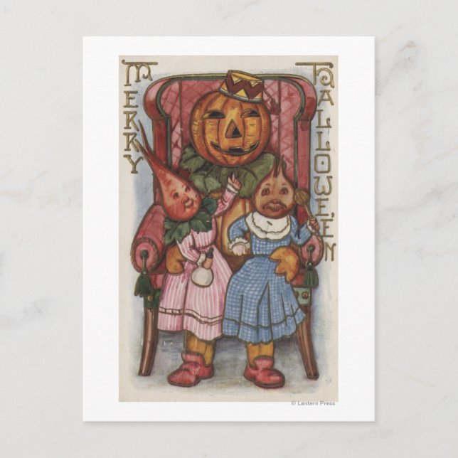 Carte Postale Halloween Greeting Turnip Heads (Devant)