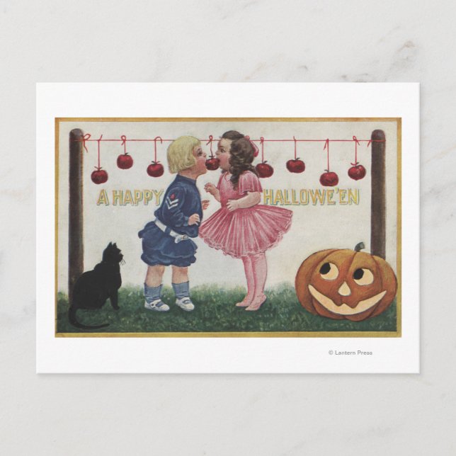 Carte Postale Halloween GreetingApples sur chaîne (Devant)