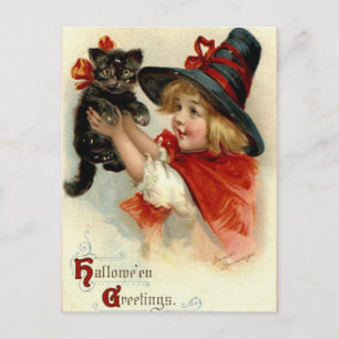 Carte Postale Halloween Greetings