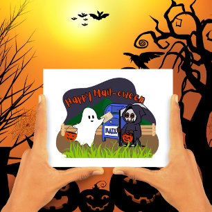 Carte Postale Halloween Happy Mail-oween