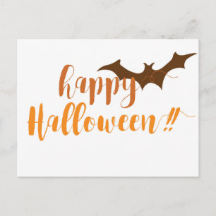 Carte Postale Halloween heureux - chauve-souris Éffrayante