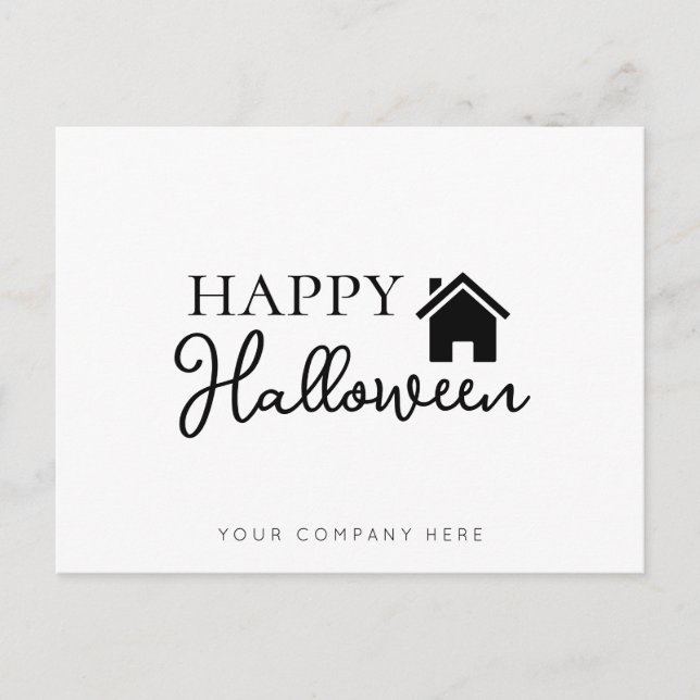 Carte Postale Halloween heureux dans l'immobilier (Devant)