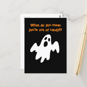 Carte Postale Halloween hors de Candy drôle de fantôme