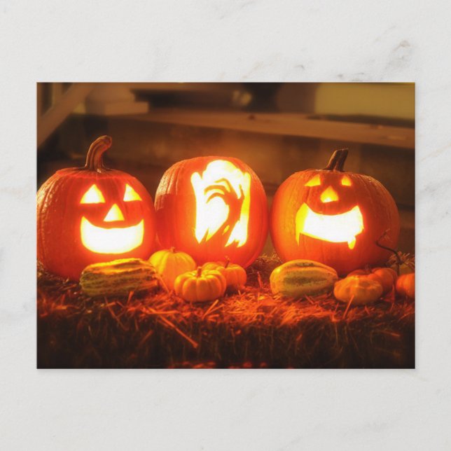 Carte postale Halloween Jack-o'-lantern (Devant)