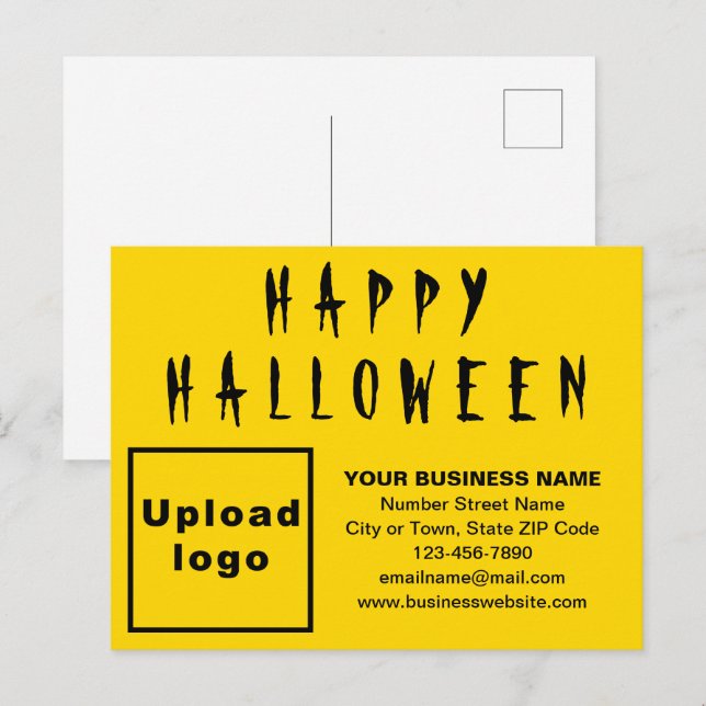 Carte postale Halloween Jaune (Devant / Derrière)