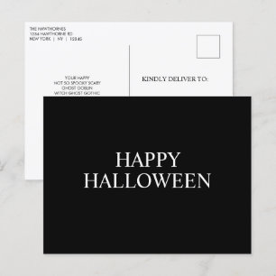 Carte Postale Halloween Joyeux Minimaliste Classique Personnalis