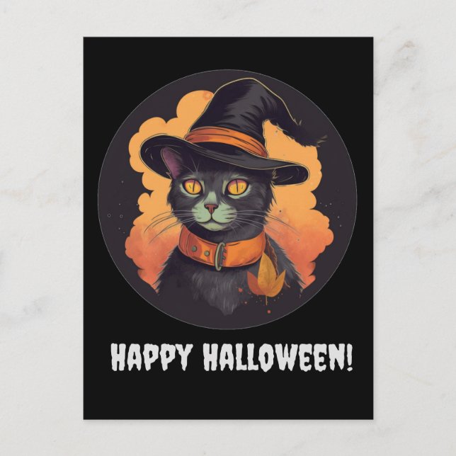 Carte Postale Halloween Kitty (Devant)
