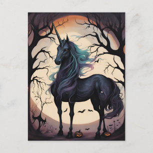 Carte Postale Halloween licorne