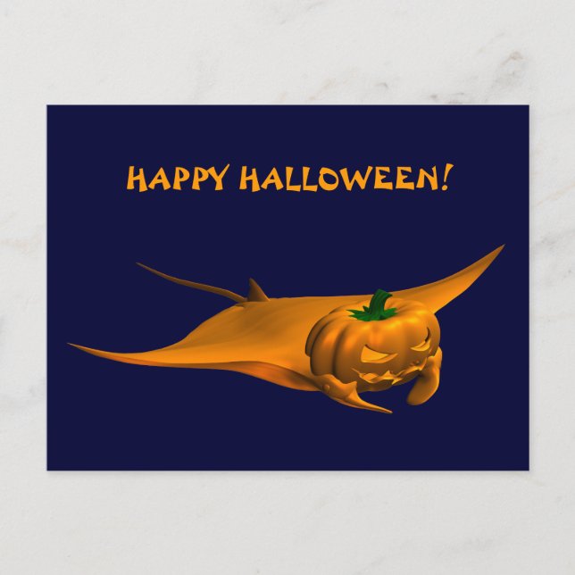 Carte Postale Halloween Manta Ray (Devant)